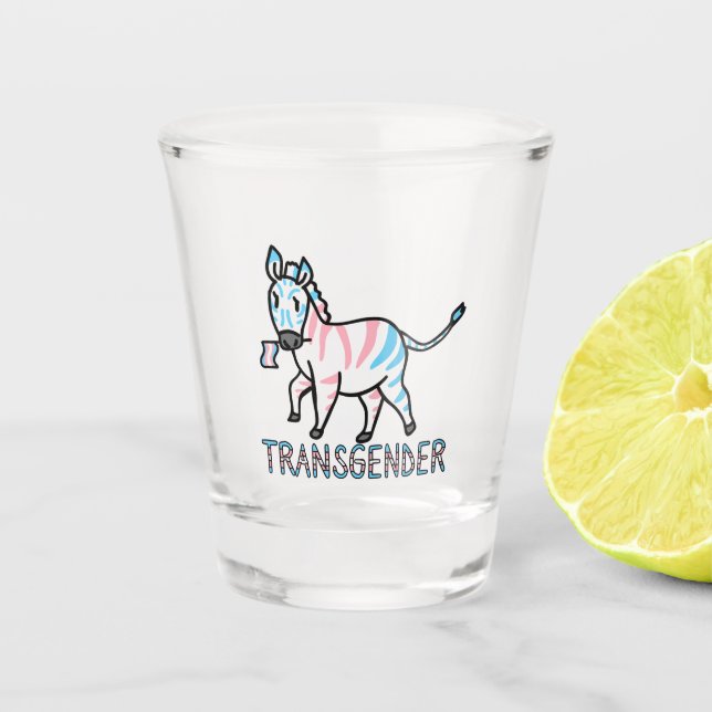 Transgender Zebra Schnapsglas (Vorderseite)