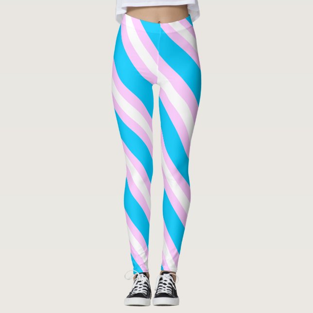 Transgenderflagge Leggings (Vorderseite)