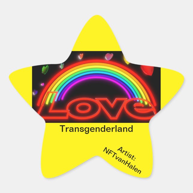 Transgenderland: Stern-Aufkleber (Vorderseite)