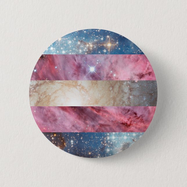 Transgendernebelfleck-Flaggen-Button Button (Vorderseite)