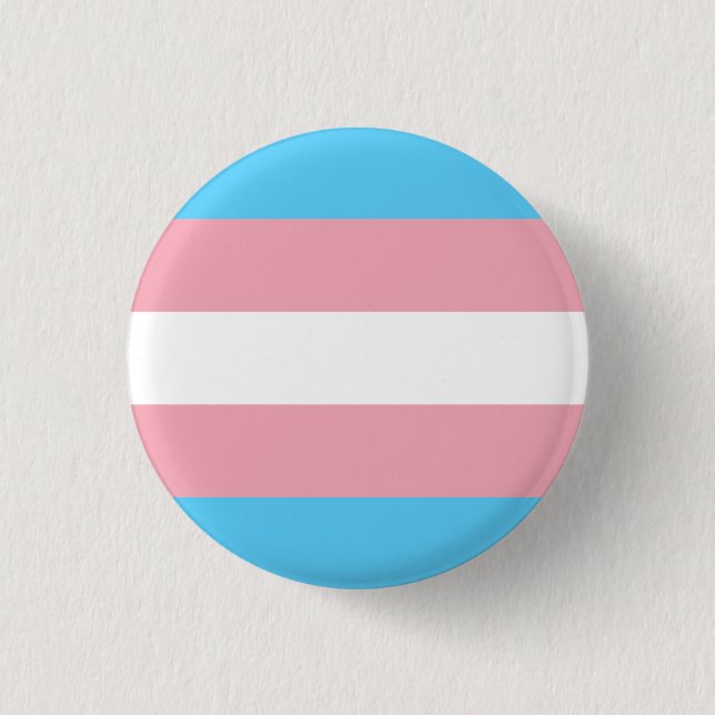 Transgenderstolzflagge Button (Vorderseite)