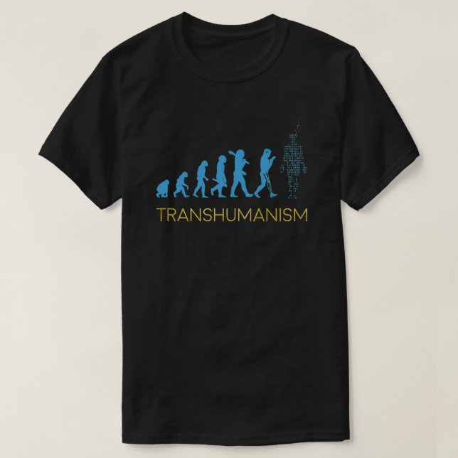Transhumanistische Evolution T-Shirt (Design vorne)