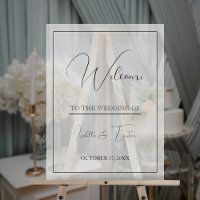 Transiente Tulle White Wedding Willkommen