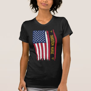 Transition Nurse American Flag T-Shirt