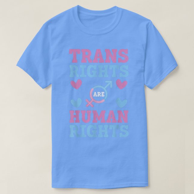 Transitrechte sind Menschenrechtsdesign Transgende T-Shirt (Design vorne)