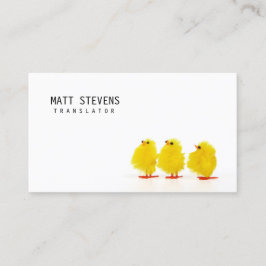 Translator Business Card Niedliche Chips Visitenkarte