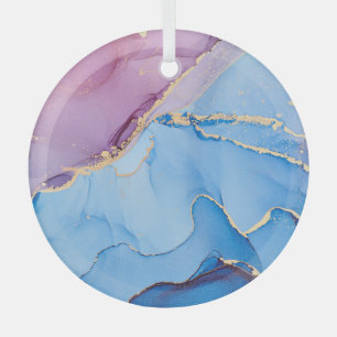 Translucent Hues Fluid: Alkoholtink Abstrakt Ornament Aus Glas