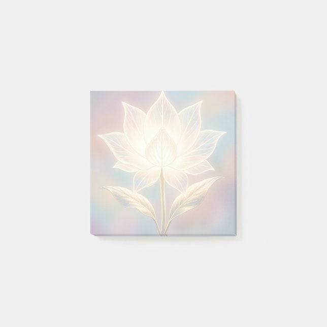 Translucent Lotus on Soft Background Post-it Klebezettel (Vorderseite)