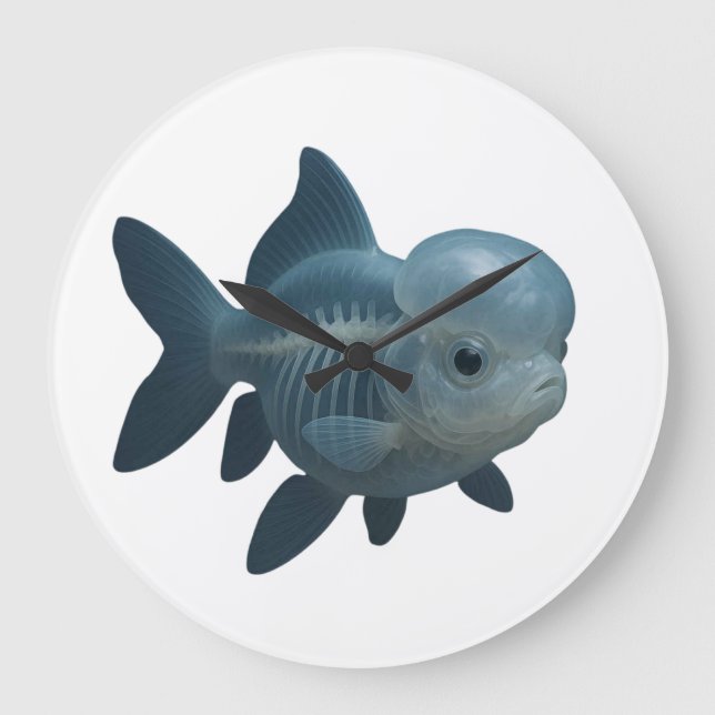 Transluzente Anatomie der Fische Große Wanduhr (Vorderseite)
