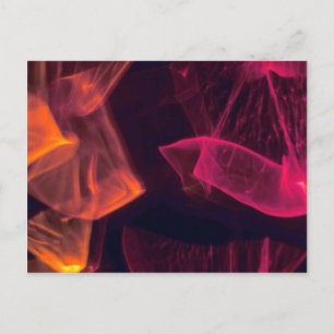 Transluzente, rot-orange Klammern Postkarte