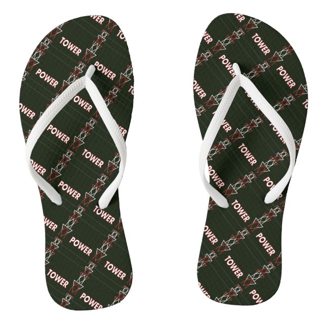 Transmission Tower and Power Line Muster Flip Flops (Fußbett)