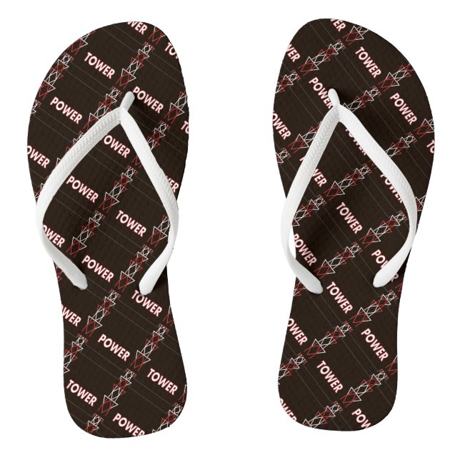 Transmission Tower and Power Line Muster Flip Flops (Fußbett)