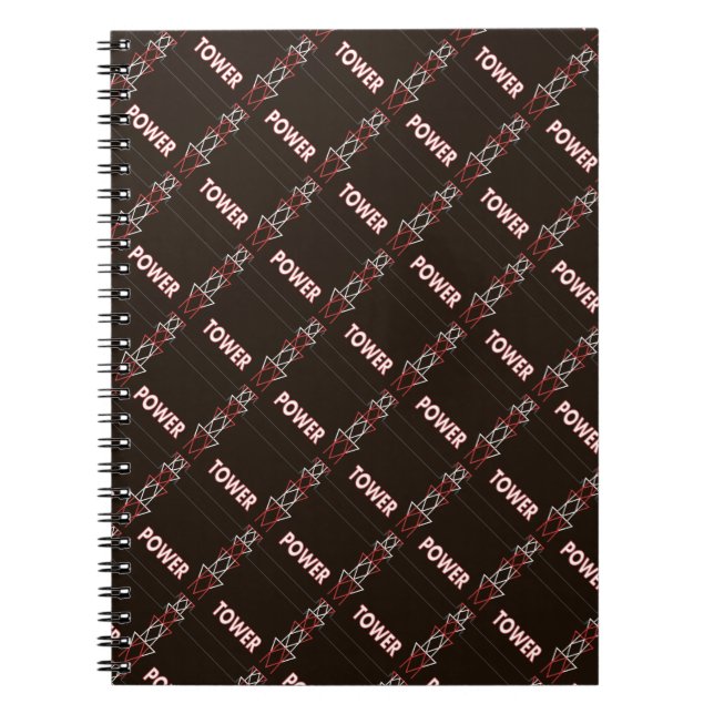 Transmission Tower and Power Line Muster Notizblock (Vorderseite)