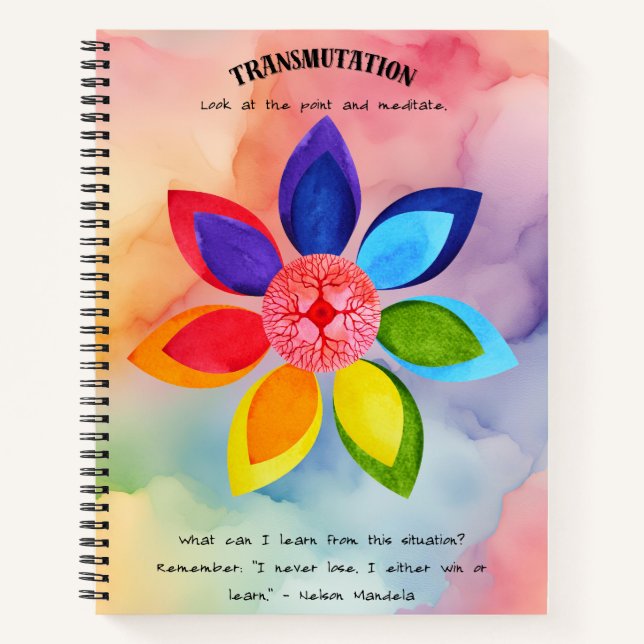 Transmutation and Growth Affirmation Notebook Notizbuch (Vorderseite)