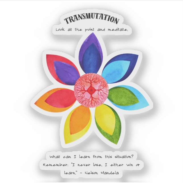 Transmutation and Learning Positive Affirmation Aufkleber (Vorderseite)