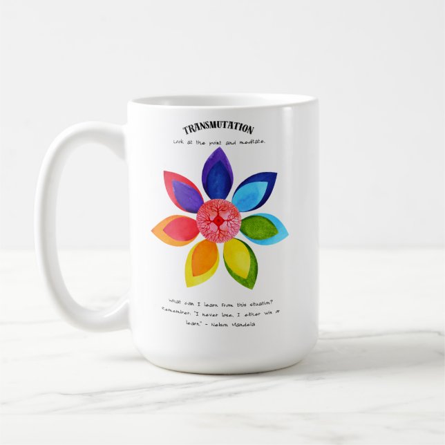 Transmutation and Learning Positive Affirmation Kaffeetasse (Links)