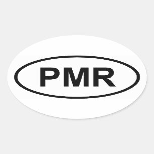 Transnistrien "PMR". Ovaler Aufkleber