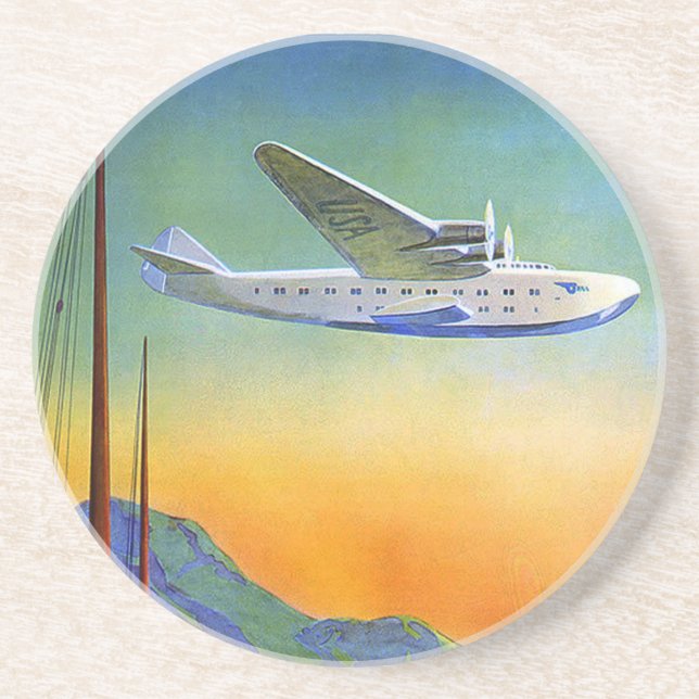 Transpacifique Voyage Artwork Dessous de verre San (Devant)