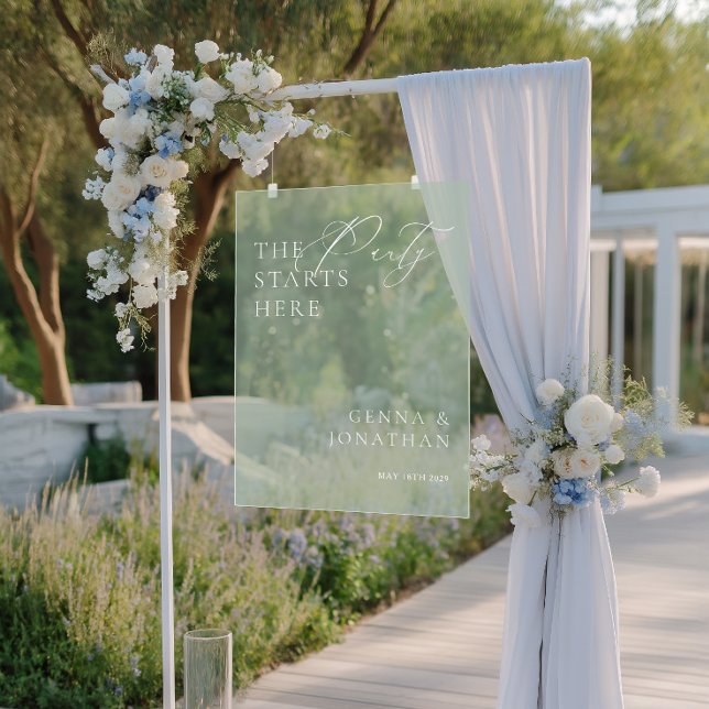 Transparent Acrylic Green Wedding Welcome Sign (Transparent Acrylic Green Wedding Welcome Sign)