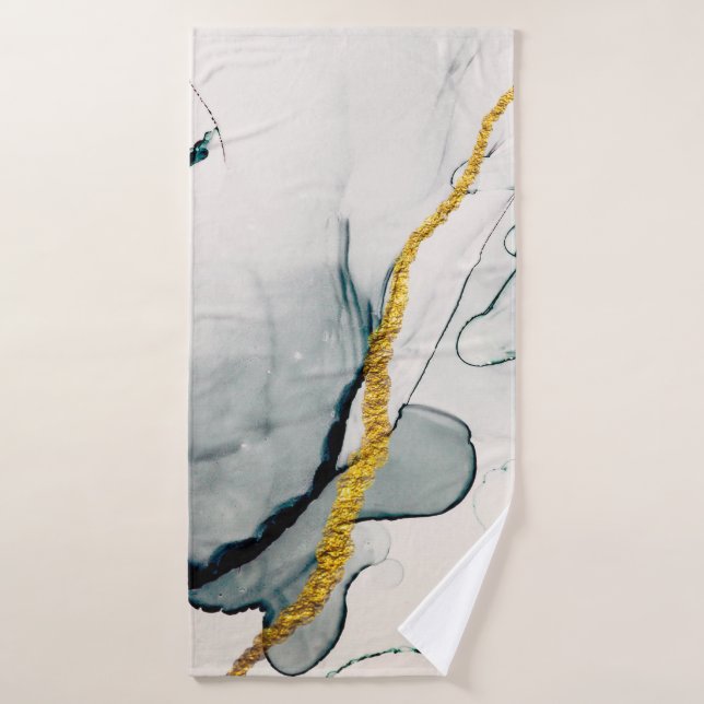 Transparent creativity. Abstract artwork. Trendy w Badehandtuch (Badehandtuch)