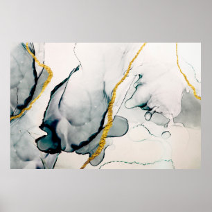 Transparent creativity. Abstract artwork. Trendy w Poster