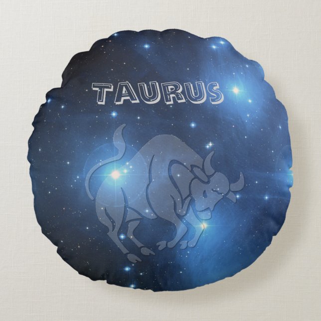 Transparent Taurus Rundes Kissen (Vorderseite)