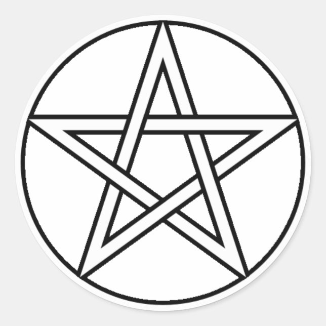 Transparente Aufkleber für das weiße Pentagramm (Vorderseite)