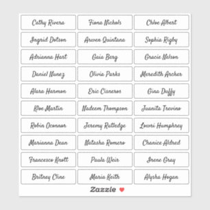 Transparente Aufkleber für moderne Schriftzeichen