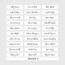 Transparente Aufkleber für moderne Schriftzeichen