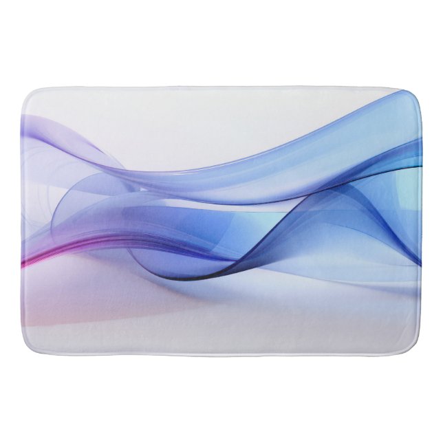 Transparente Blau- und Lavendelformulare Badematte (Vorderseite)