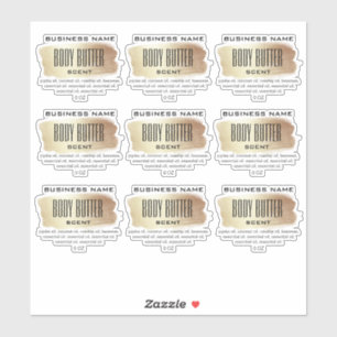 Transparente Body Butter Labels