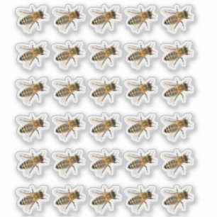 Transparente Crawling Honeybees Realistischer Stic Aufkleber