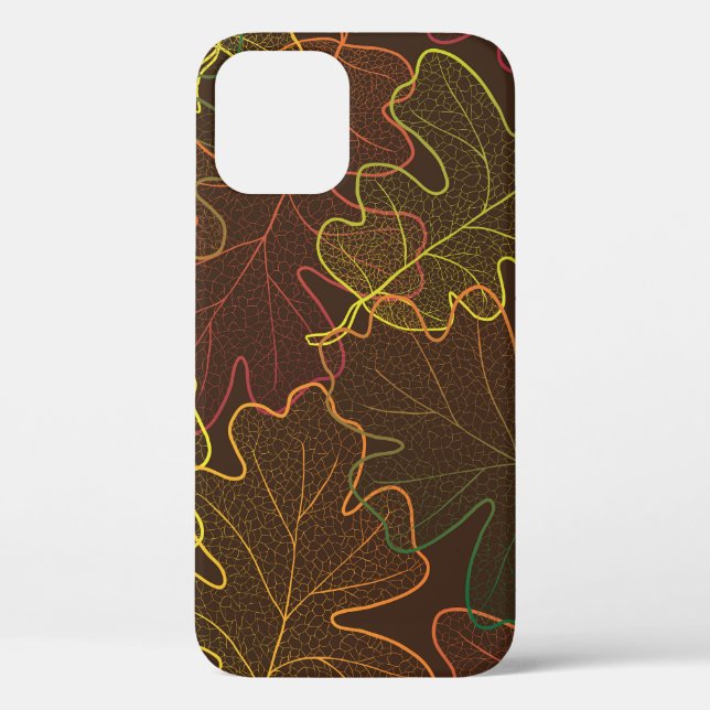 Transparente Eichen-Blätter, Herbstmuster. Case-Mate iPhone Hülle (Rückseite)