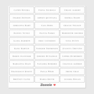 Transparente, einfache und elegante Klassiker Aufkleber