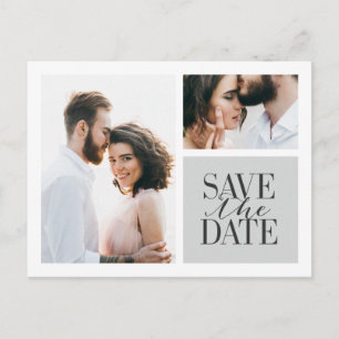 TRANSPARENTE GLAZE SAVE THE DATE ANKÜNDIGUNGSPOSTKARTE