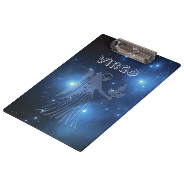 Transparente Jungfrau Klemmbrett (Schrägansicht)