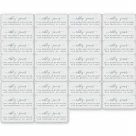 Transparente Kalligraphie-Rücksendeadressen-Aufkle Aufkleber