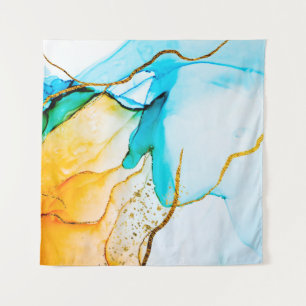 Transparente Kreativität. Abstrakte Kunstwerke. Tr Wandteppich