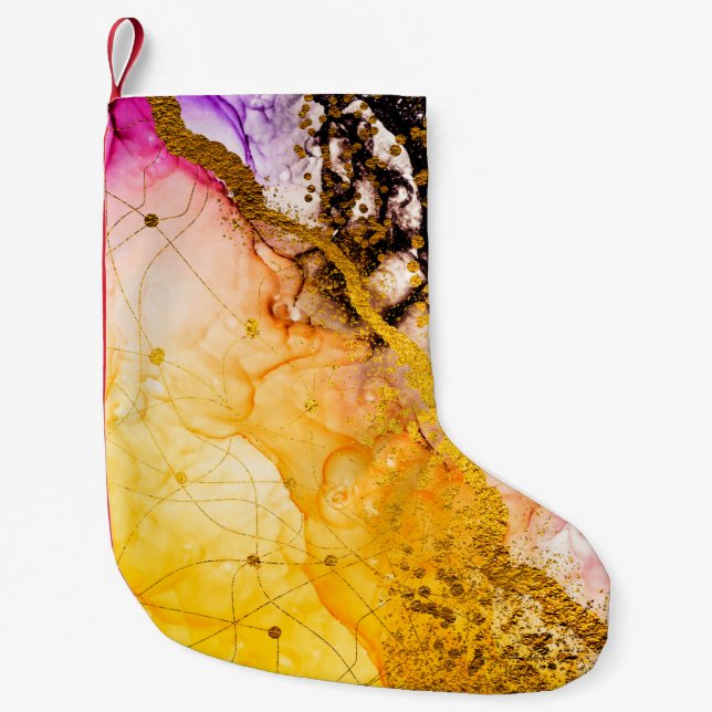 Transparente Kreativität. Abstrakte Wolken - ART.  Kleiner Weihnachtsstrumpf (Vorderseite)