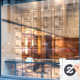 Transparente Logo-Fensterklammer - Fliesendesign Fensteraufkleber