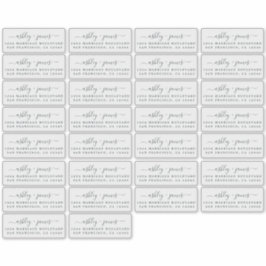 Transparente Rücksendeadressen-Aufkleber 3,42 x 1, Aufkleber