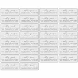 Transparente Rücksendeadressen-Aufkleber 3,42 x 1, Aufkleber