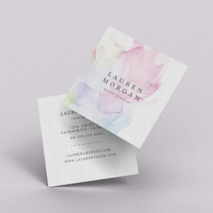 Transparente Seide Elegante Square Business Card Quadratische Visitenkarte