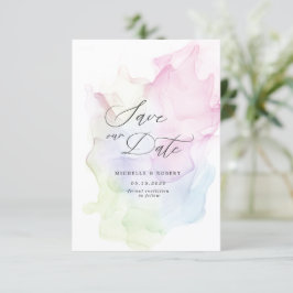 Transparente Silk Elegant Save the Date Card Einladung