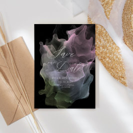 Transparente Silk Elegant Save the Date Card Einladung