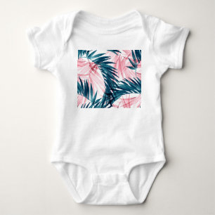 Transparente tropische Farbe: Abstrakte Wasserfarb Baby Strampler
