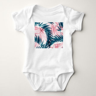 Transparente tropische Farbe: Abstrakte Wasserfarb Baby Strampler