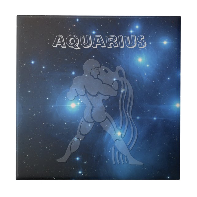 Transparenter Aquarius Fliese (Vorderseite)