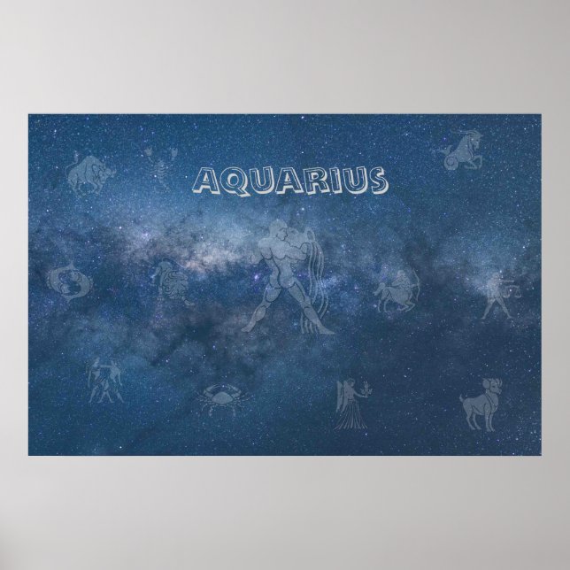 Transparenter Aquarius Poster (Vorne)