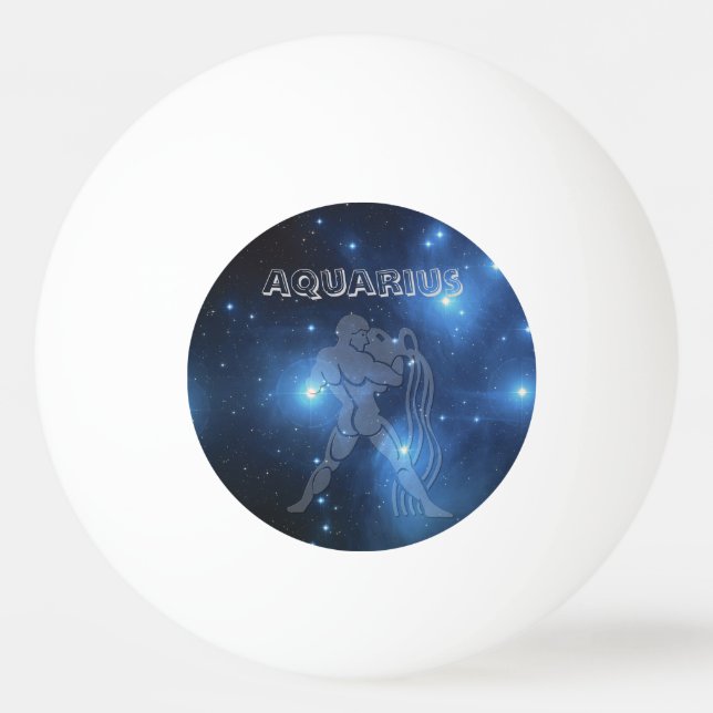 Transparenter Aquarius Tischtennisball (Vorderseite)